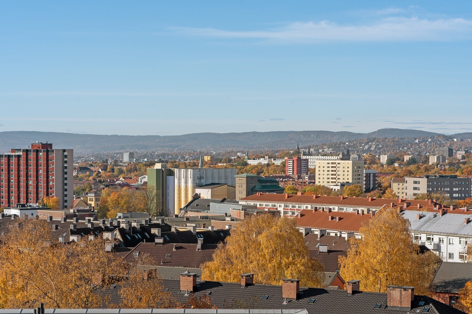 Nyt den nydelige panoramautsikten fra Holmenkollen i Nord til Oslofjorden i sør. Galleribilde
