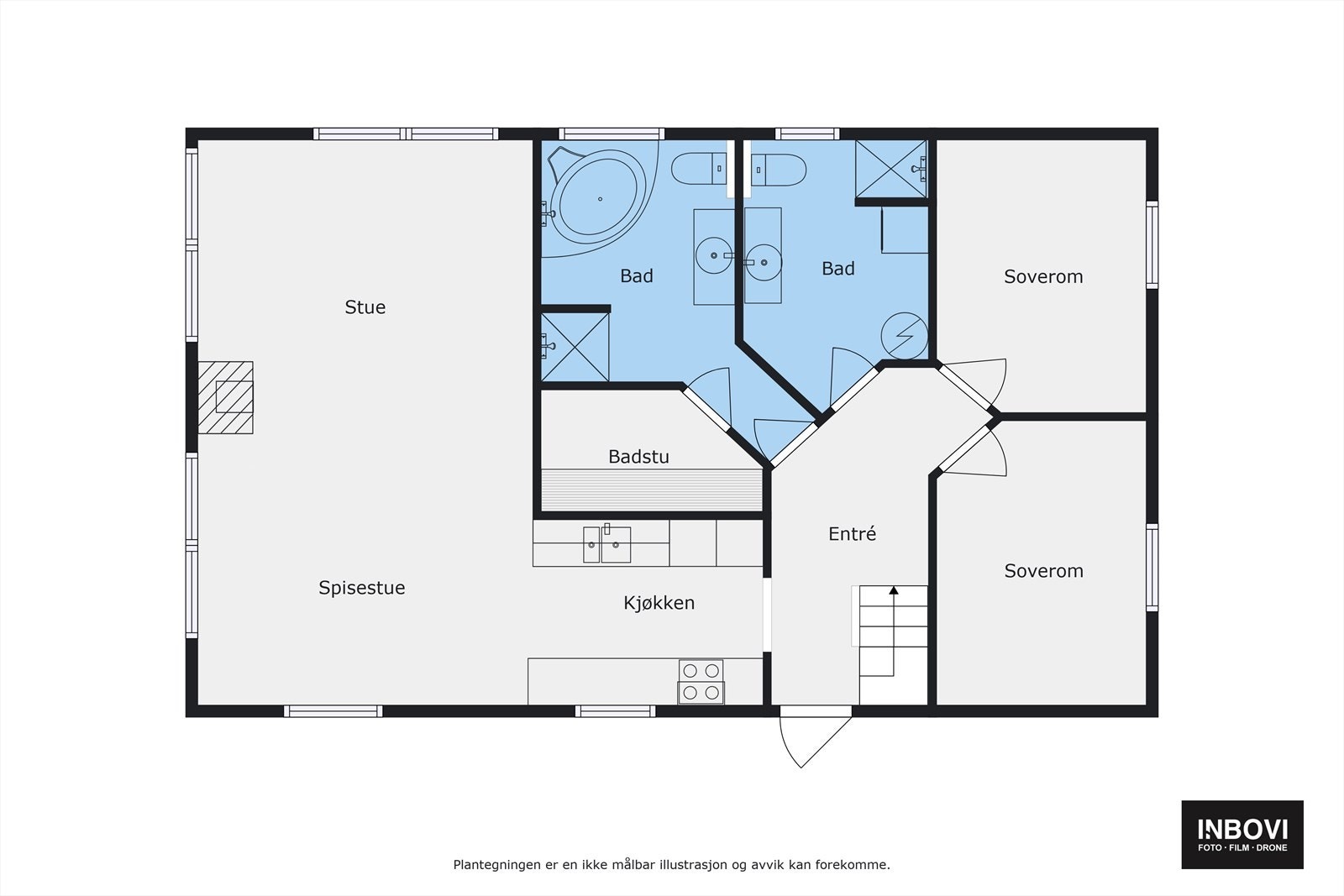 Plantegning - Hovedetasje Galleribilde
