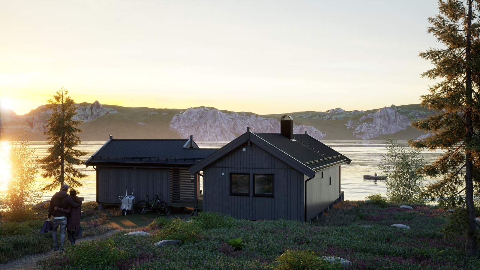 Her er illustrasjon av mulighet for å bygge til et anneks. Galleribilde