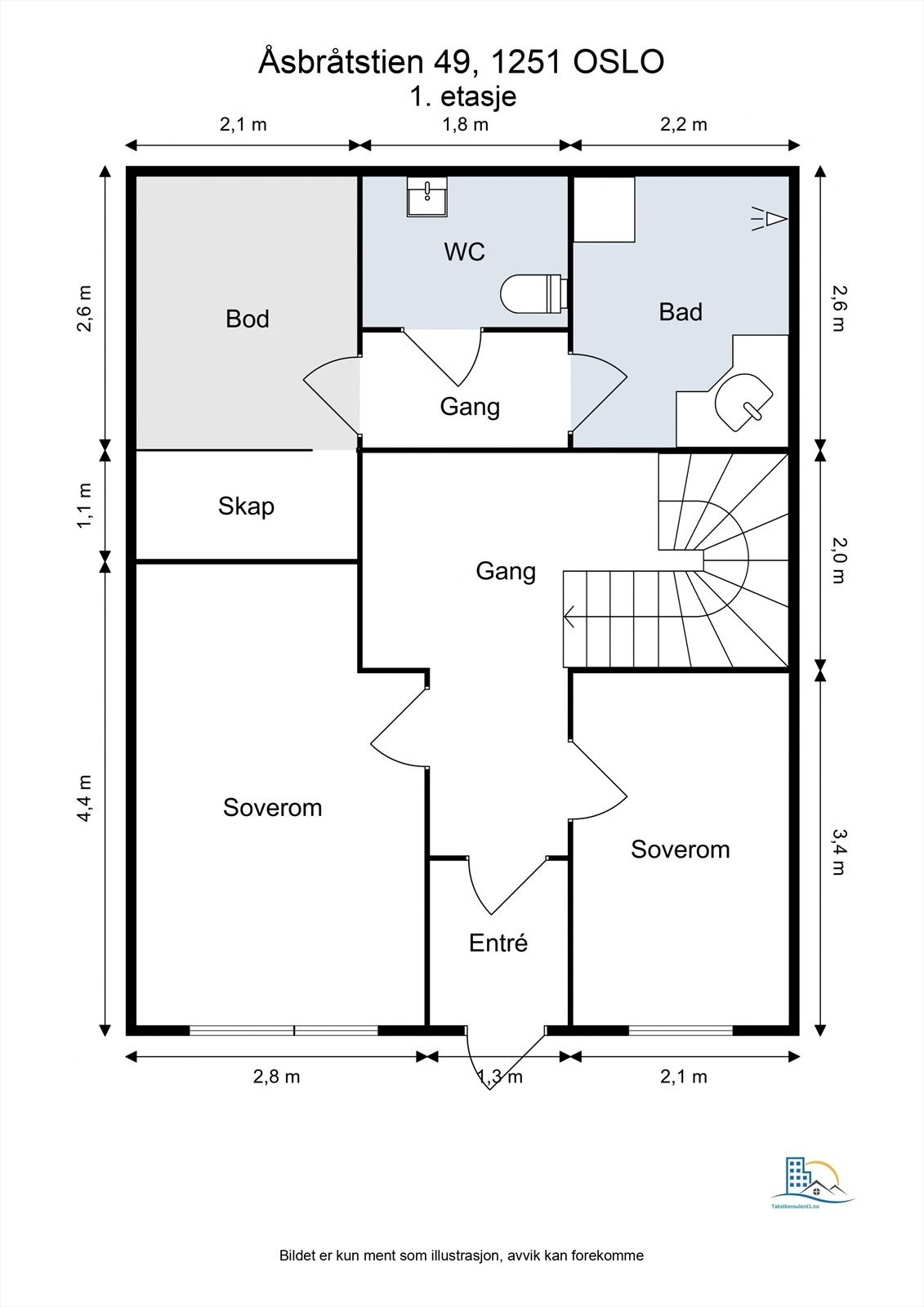 Plantegning 1. etasje Galleribilde