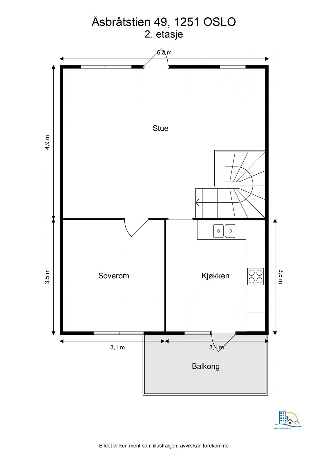 Plantegning 2. etasje Galleribilde