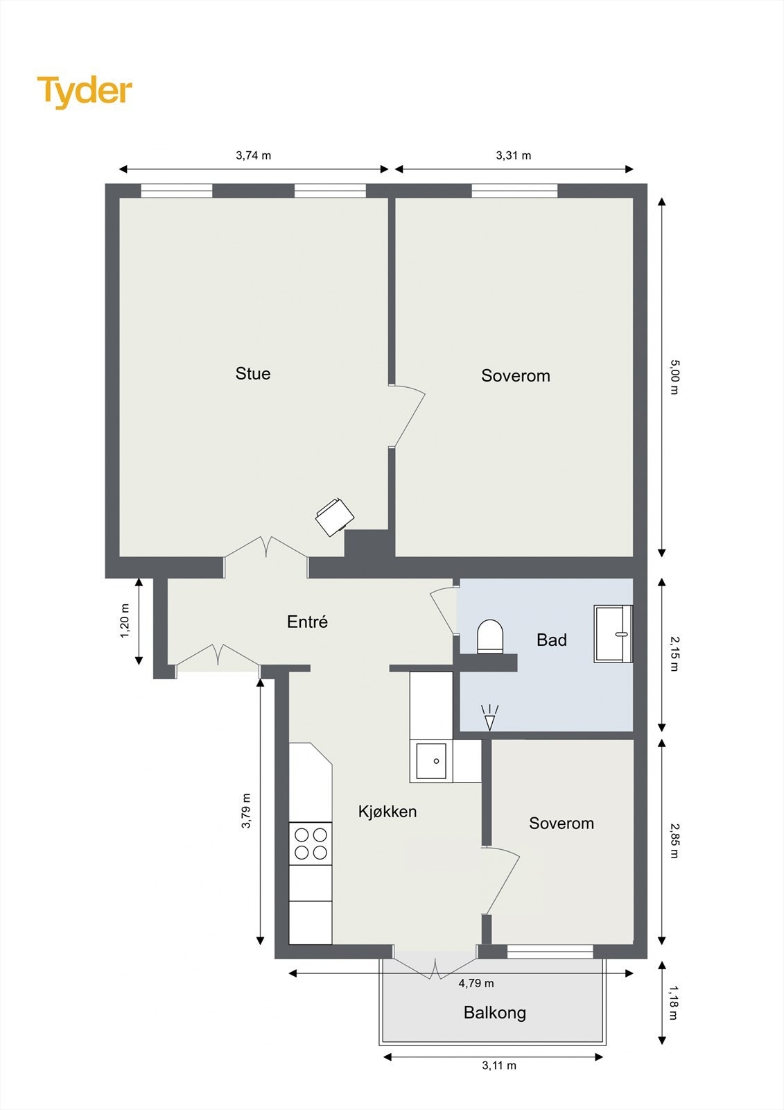 Alternativ plantegning. Galleribilde