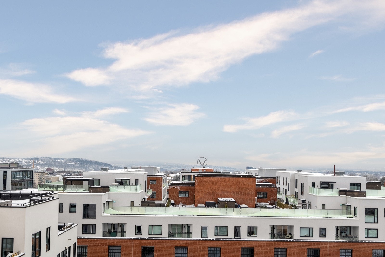 Utsikt fra takterrassen mot sør, Vinslottet. Galleribilde