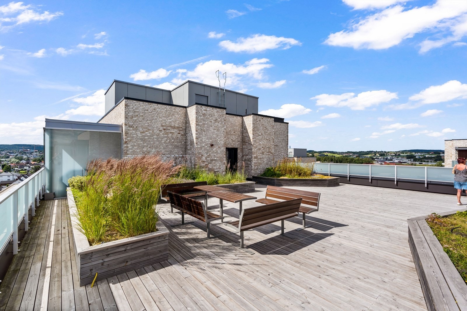 Sommerbilde av takterrassen. Galleribilde