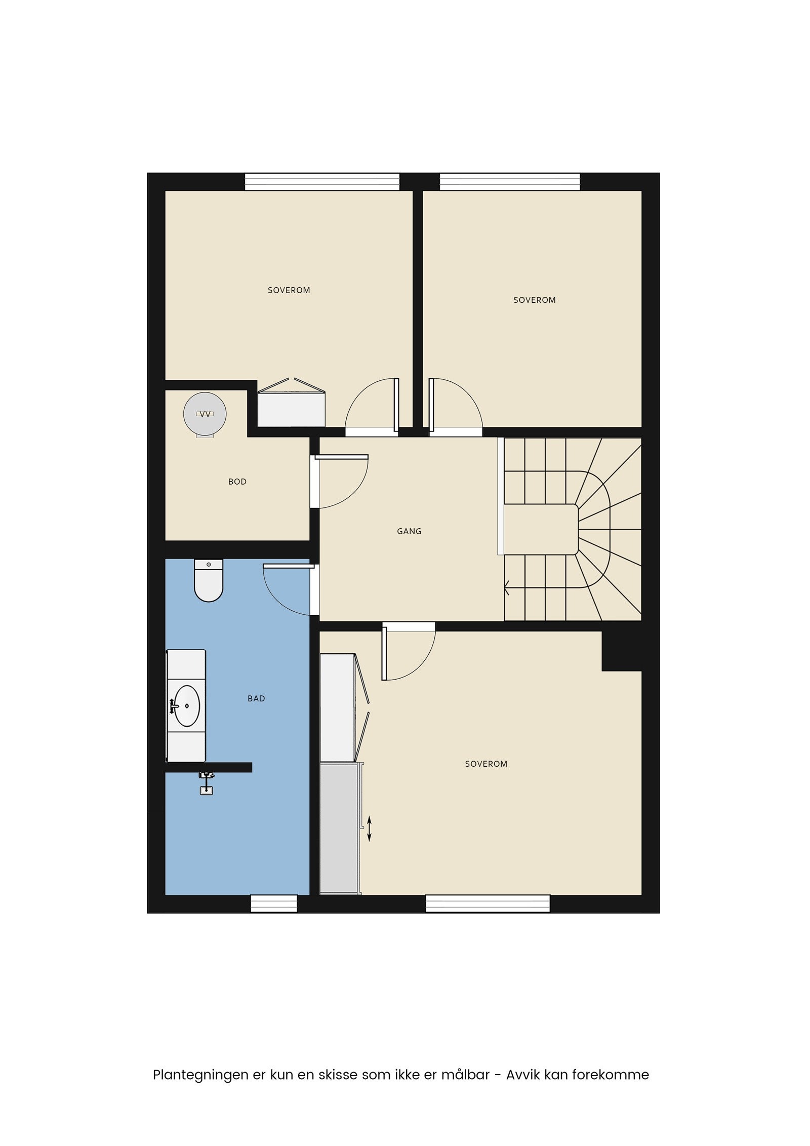 Plantegning andre etasje Galleribilde