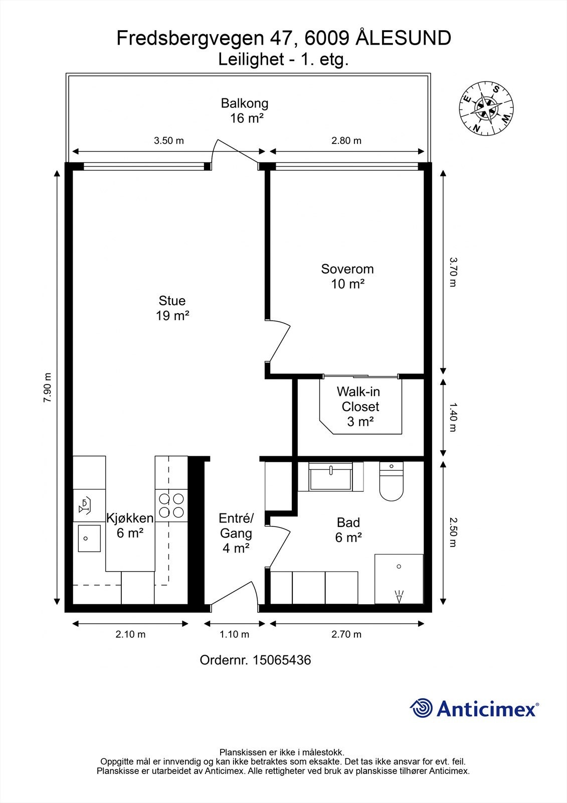 Målsatt plantegnig Galleribilde