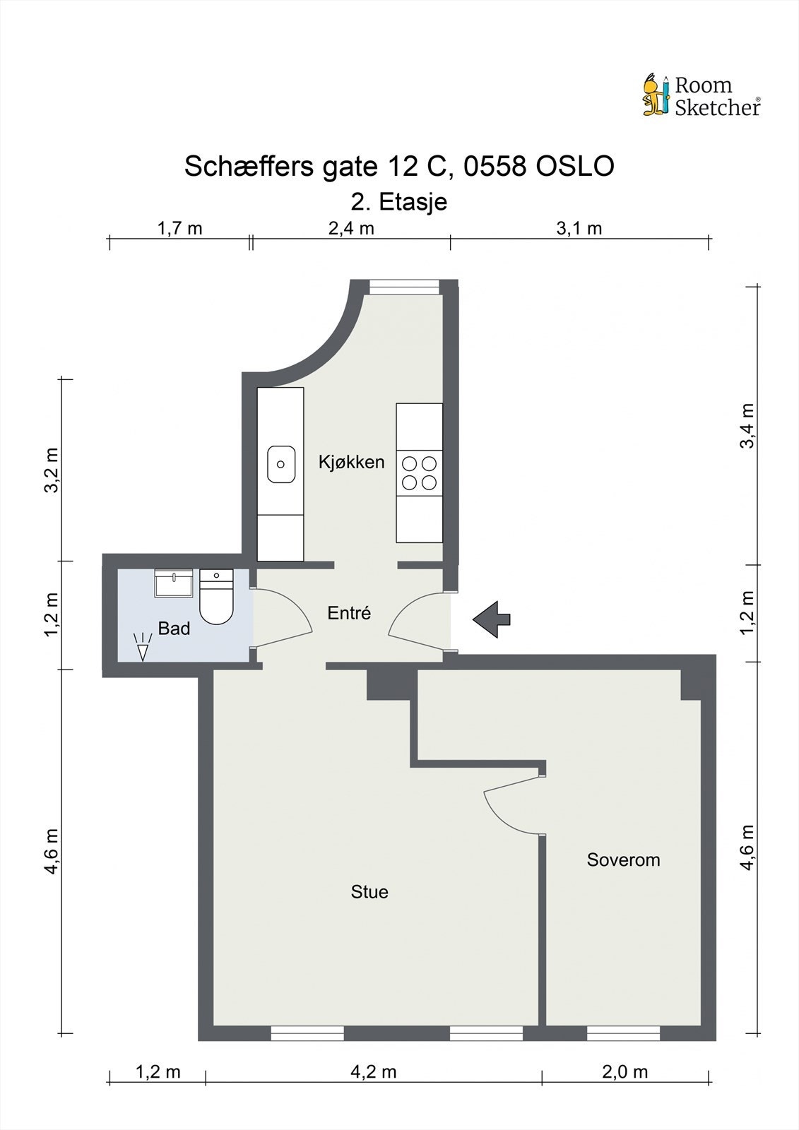 Planskisse Galleribilde