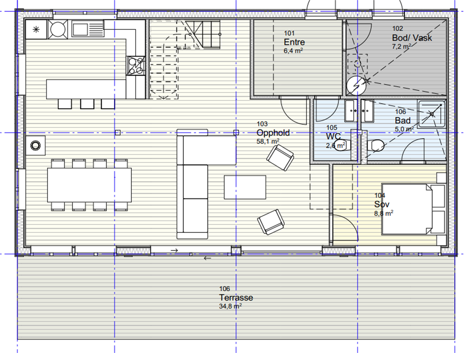 Plantegning hovedetasje. Galleribilde