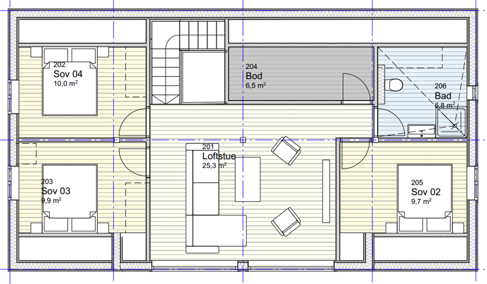 Plantegning 2 .etasje. Galleribilde
