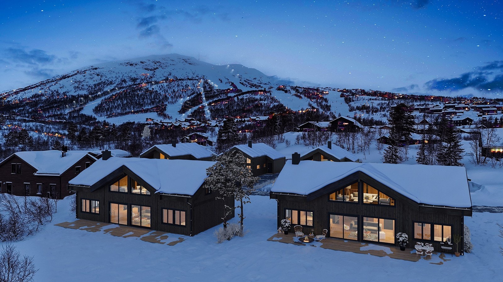 Prosjektet har bestått av to hytte hvor av den ene er solgt, og nå får du en gyllen mulighet til å sikre deg siste hytten! Galleribilde