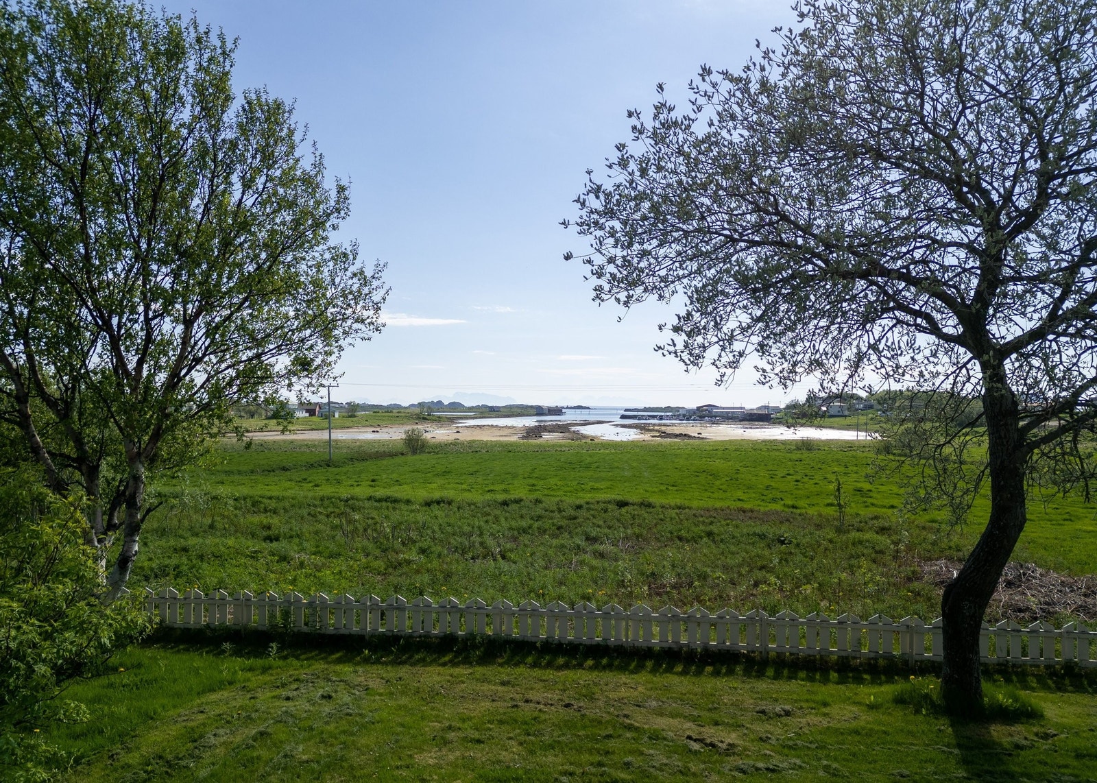Utsikt fra terrassen om sommeren Galleribilde