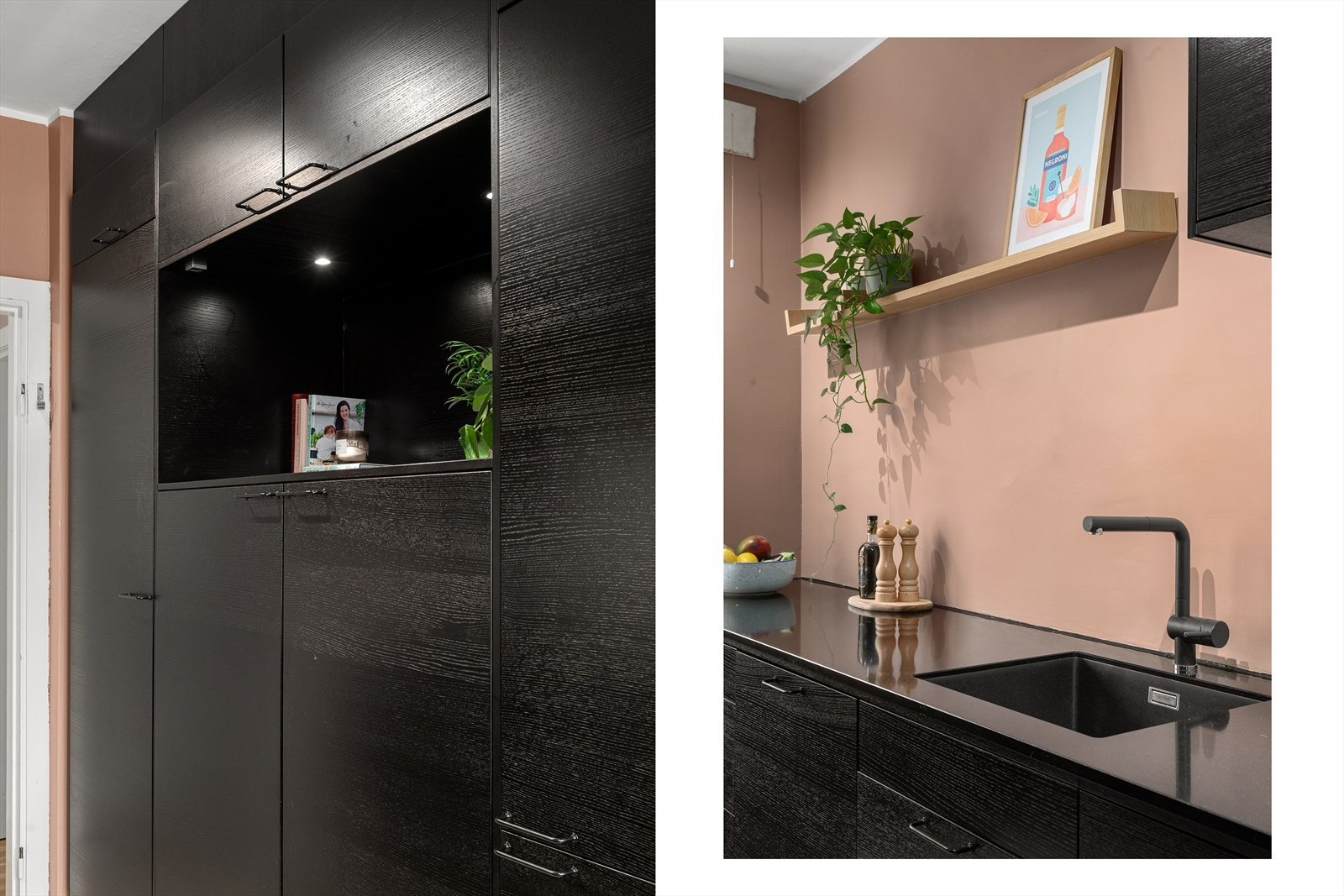 Kjøkkenet har godt med benk- og skapplass. Galleribilde