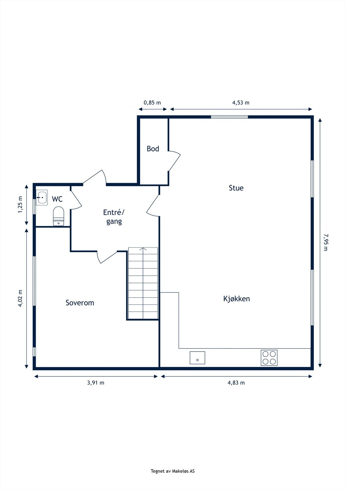 Plantegning 1. etasje. Galleribilde