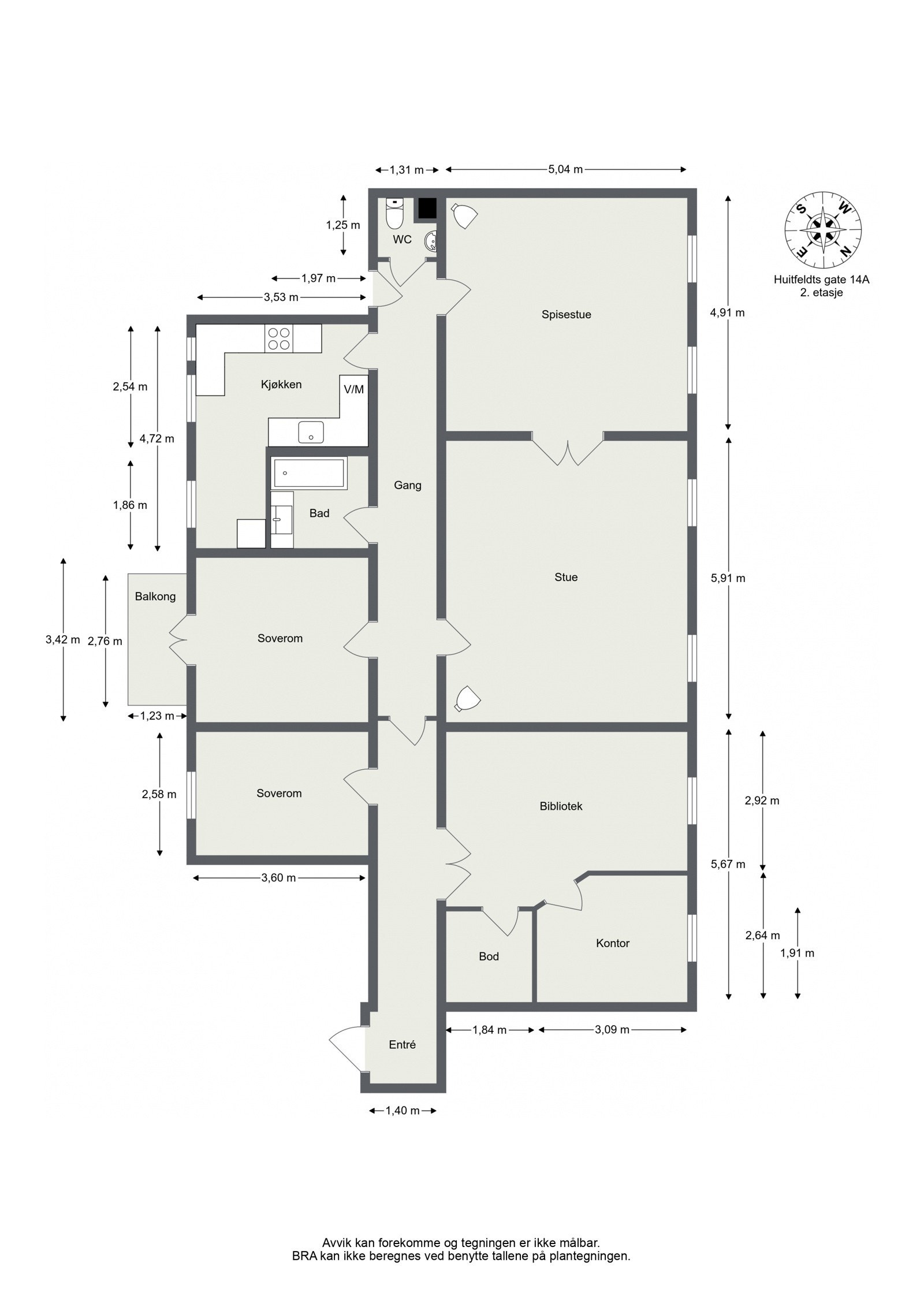 Plantegning Galleribilde