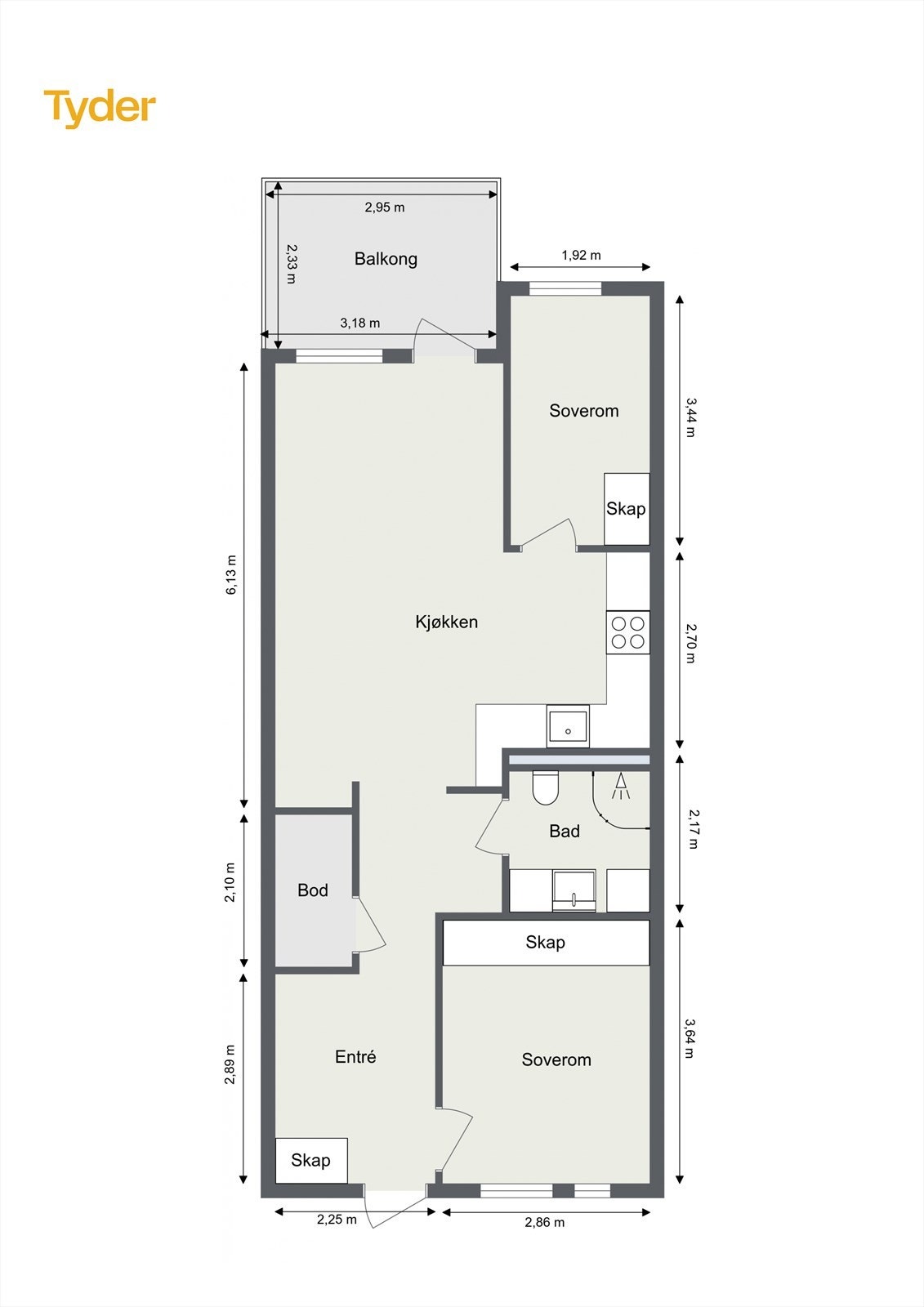 - Det medfølger en kjellerbod på ca. 6 m² (takhøyde 2,70 m) og en garasjeplass - Galleribilde