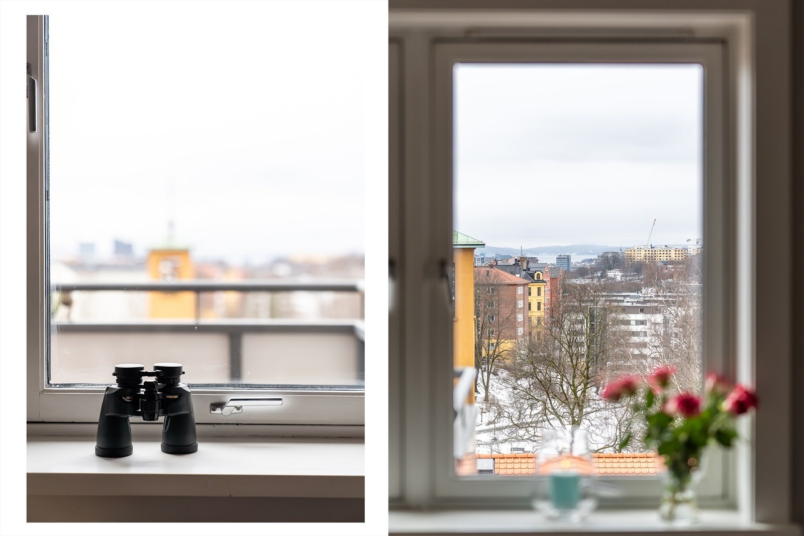 Fra stuen er det utgang til en sydvendt balkong på ca. 5 m², med fantastiske solforhold og vidstrakt utsikt ut over byen. Galleribilde