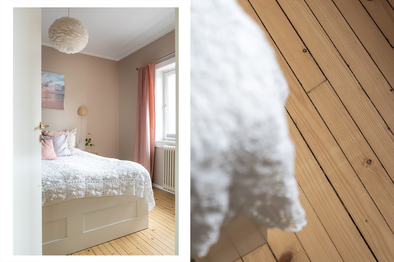 Soverommet er av romslig størrelse og malt i en dus fargetone. Galleribilde