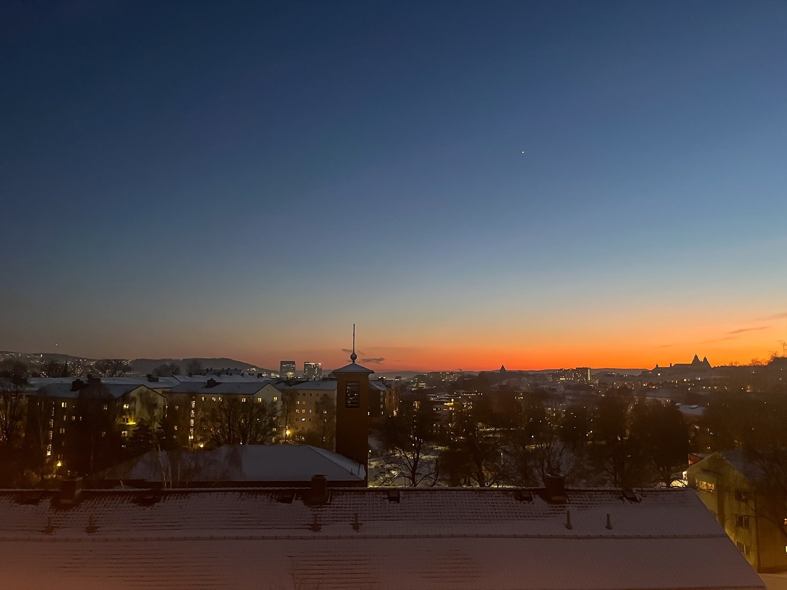 Her får du en fantastisk utsikt ut over Oslo by, fra balkongen. Galleribilde