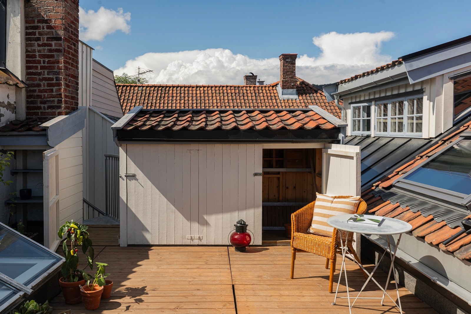 Takterrassen er skjermet for innsyn. Galleribilde