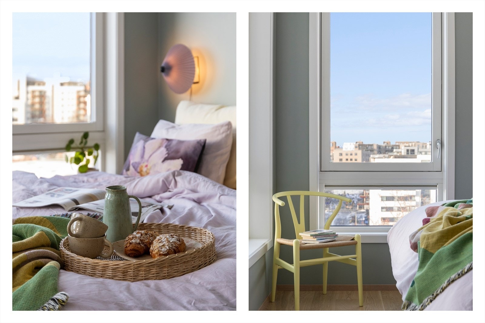 Det er elektrisk utvendig solskjerming på soverommet - Innvendig har du plissegardiner fra Kjells markiser med blendervariant Galleribilde