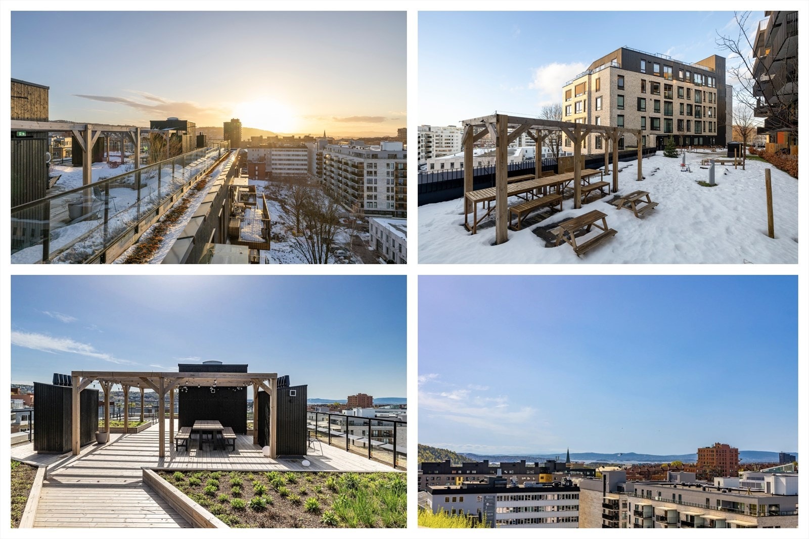 Fantastisk felles takterrasse med nydelige solforhold og panoramautsikt Galleribilde