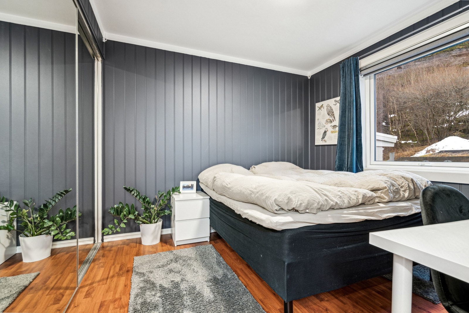 Stort soverom med skyvedørsgarderobe. Galleribilde