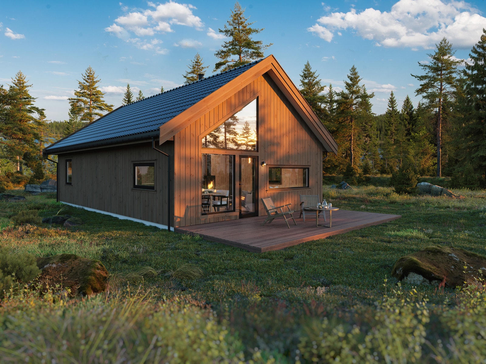 Hytte modellen Gåsbu 1 - illustrasjon Galleribilde