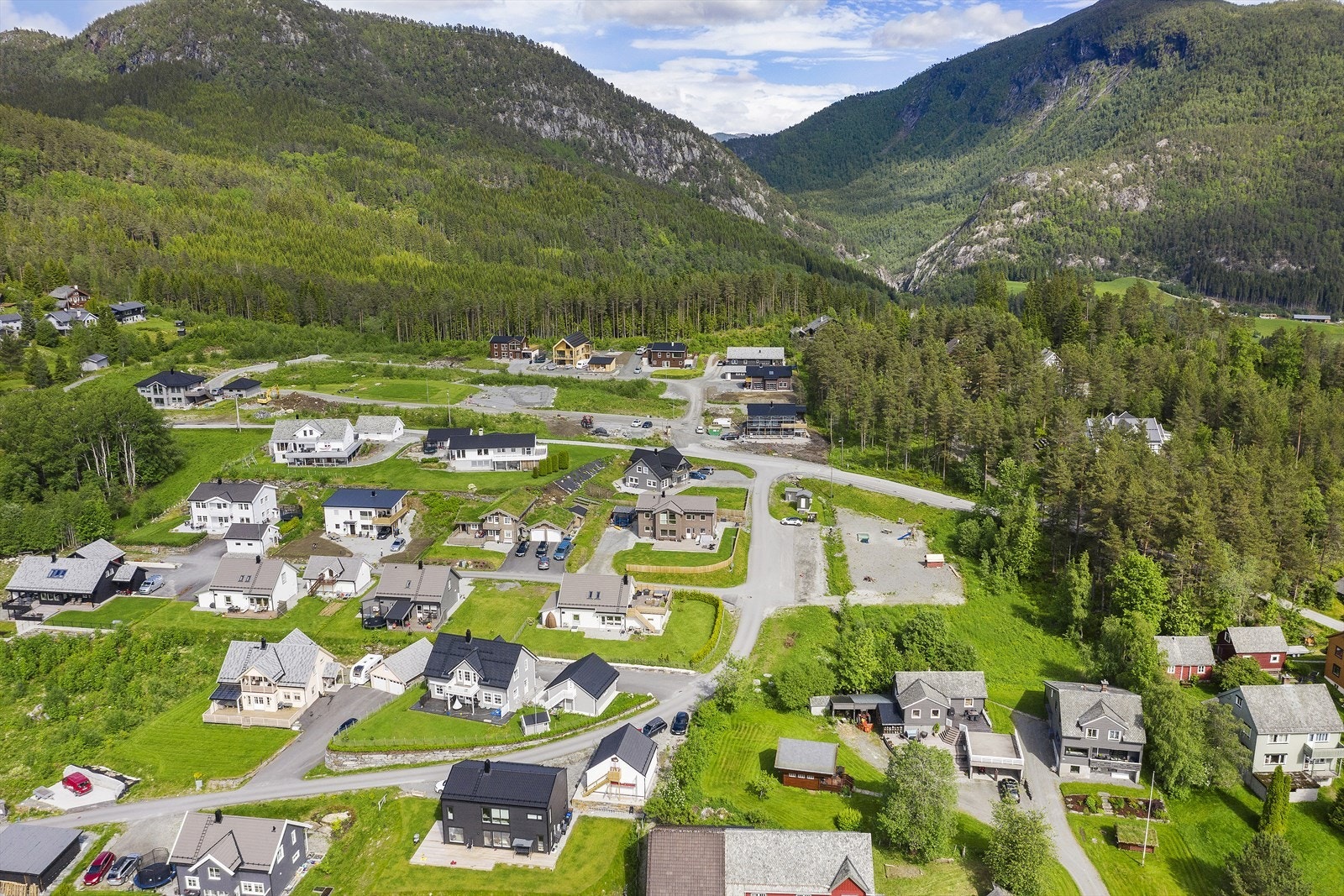 Flott boligfelt på Kyte. Galleribilde