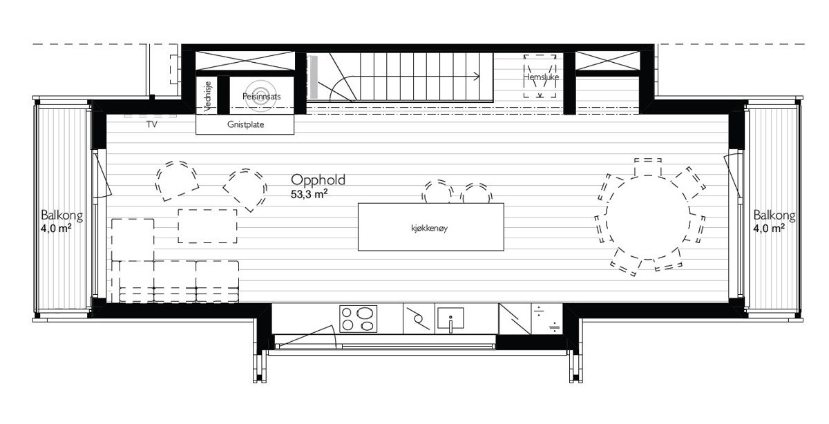 Plantegning Svartskardvegen 212A, 2. etasje. Galleribilde