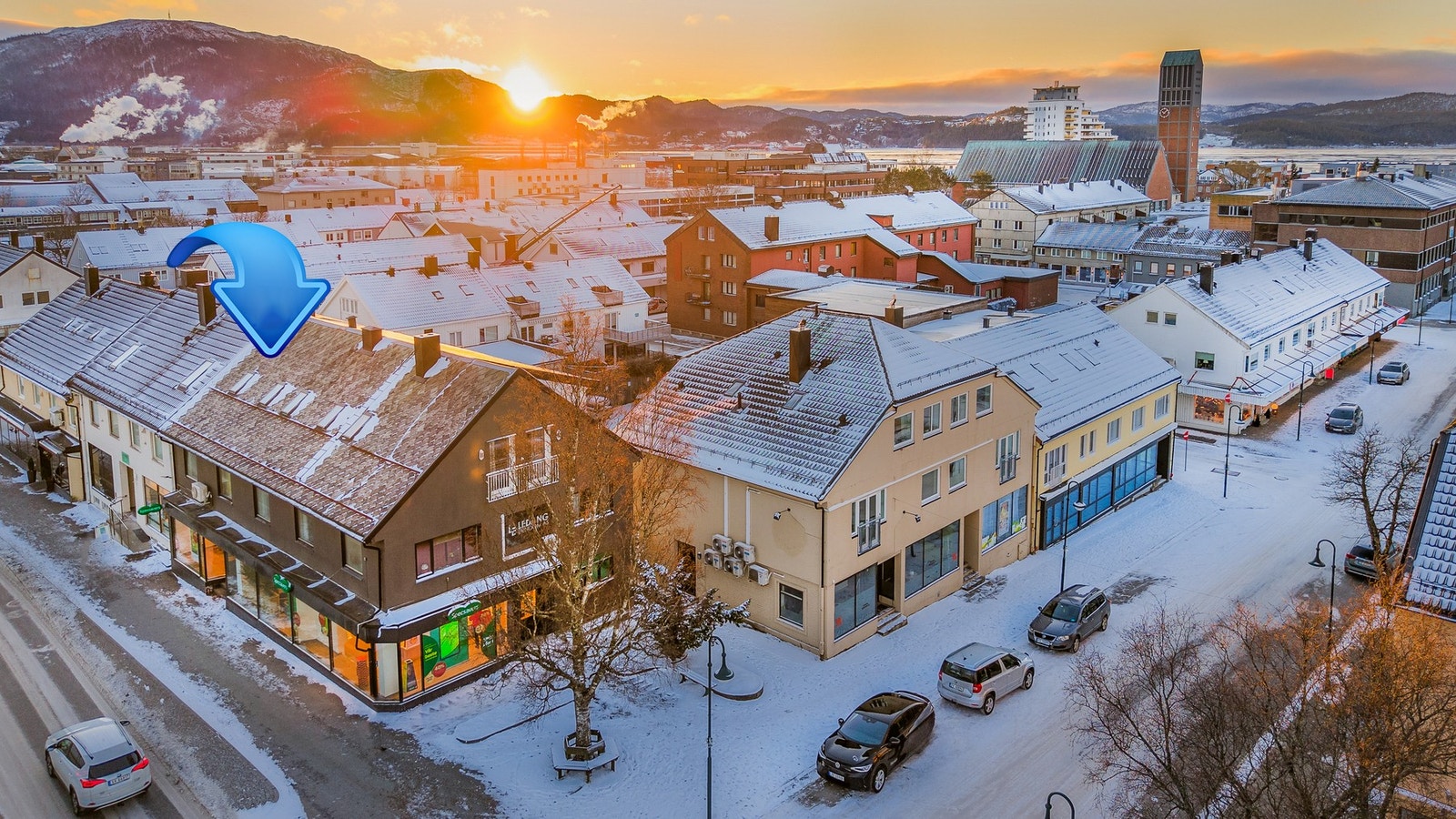 Leiligheten ligger i Namsos sentrum med gangavstand til alle sentrumsfunksjoner Galleribilde