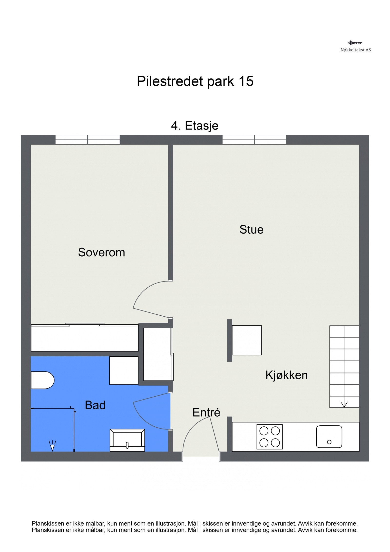 Plantegning 4. etasje Galleribilde