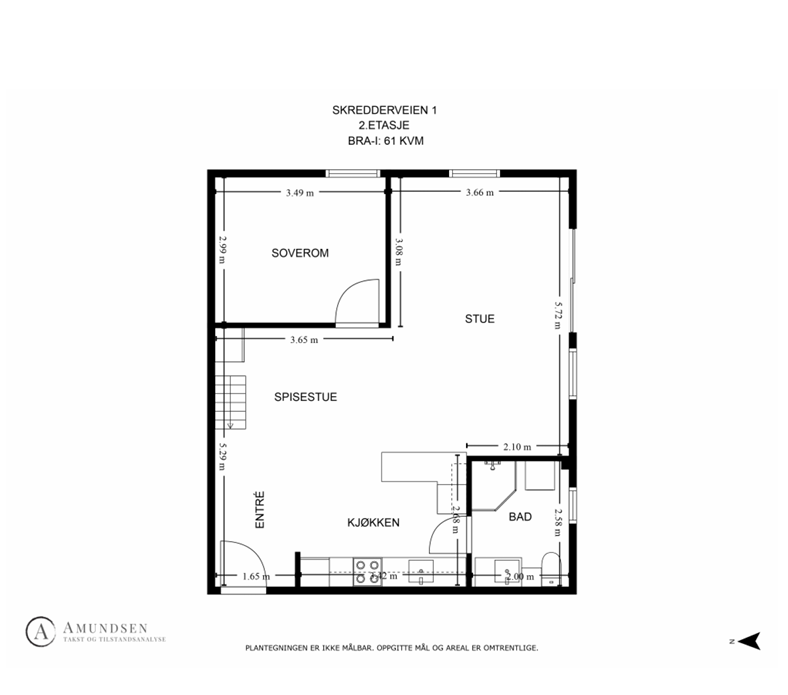 Takstmannens plantegning - målbar Galleribilde