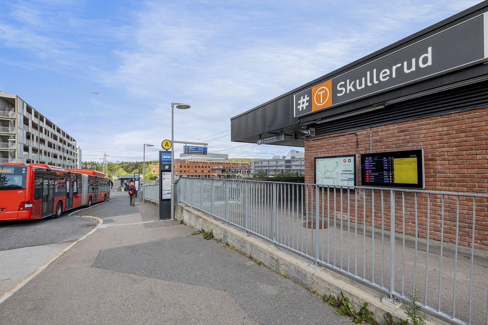 T-banen på Skullerud er bare noen minutter gange unna boligen Galleribilde