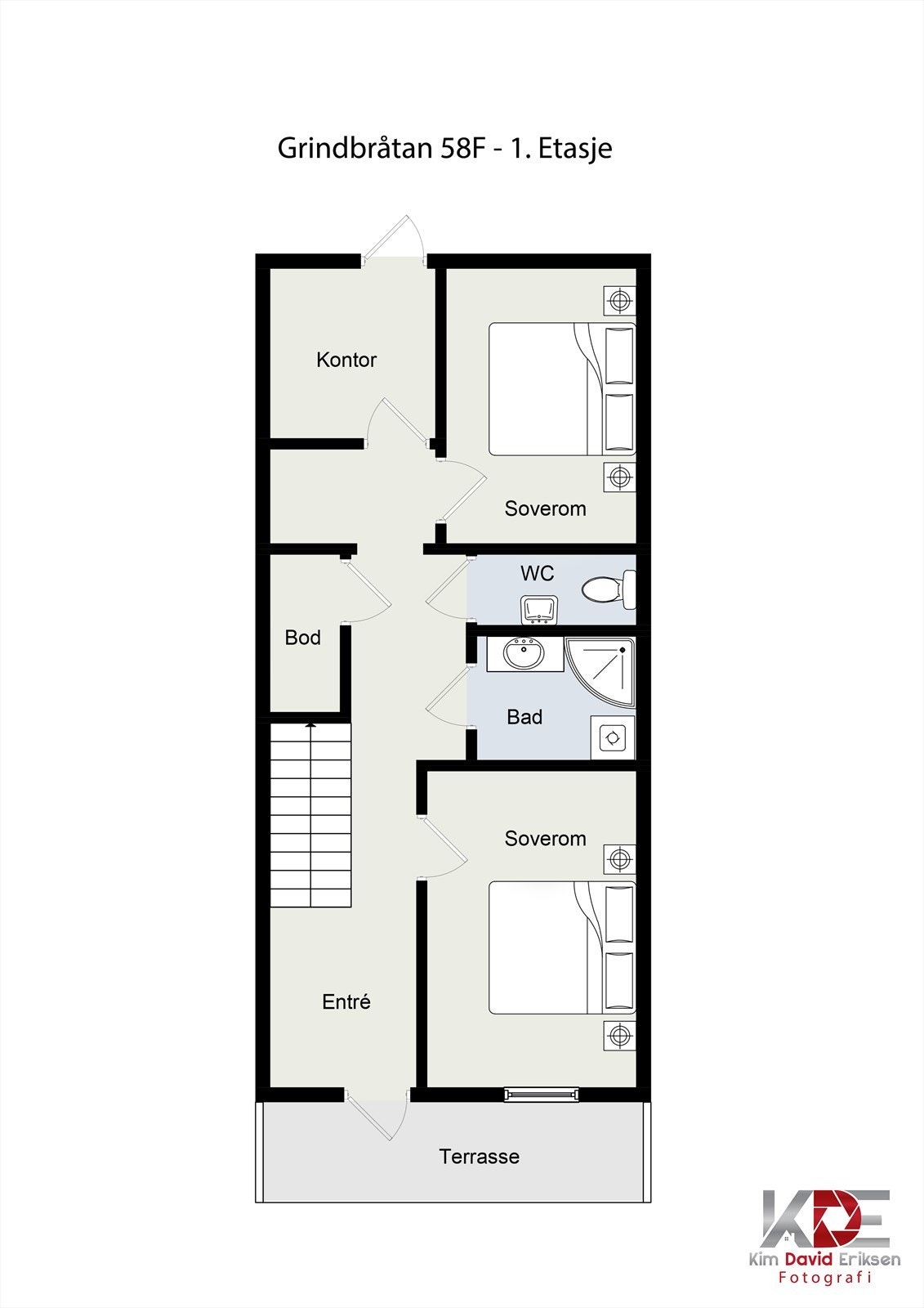Plantegning 1. etasje Galleribilde