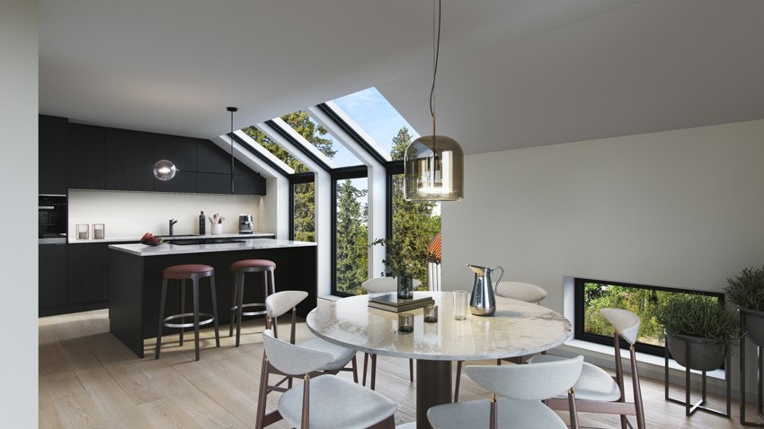 Illustrasjon fra boligene det er gitt tillatelse for oppføring av. Galleribilde