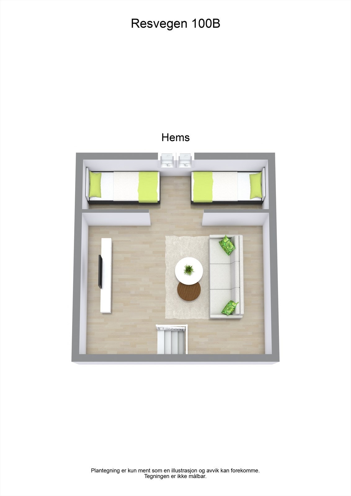 3 D plantegning hems Galleribilde