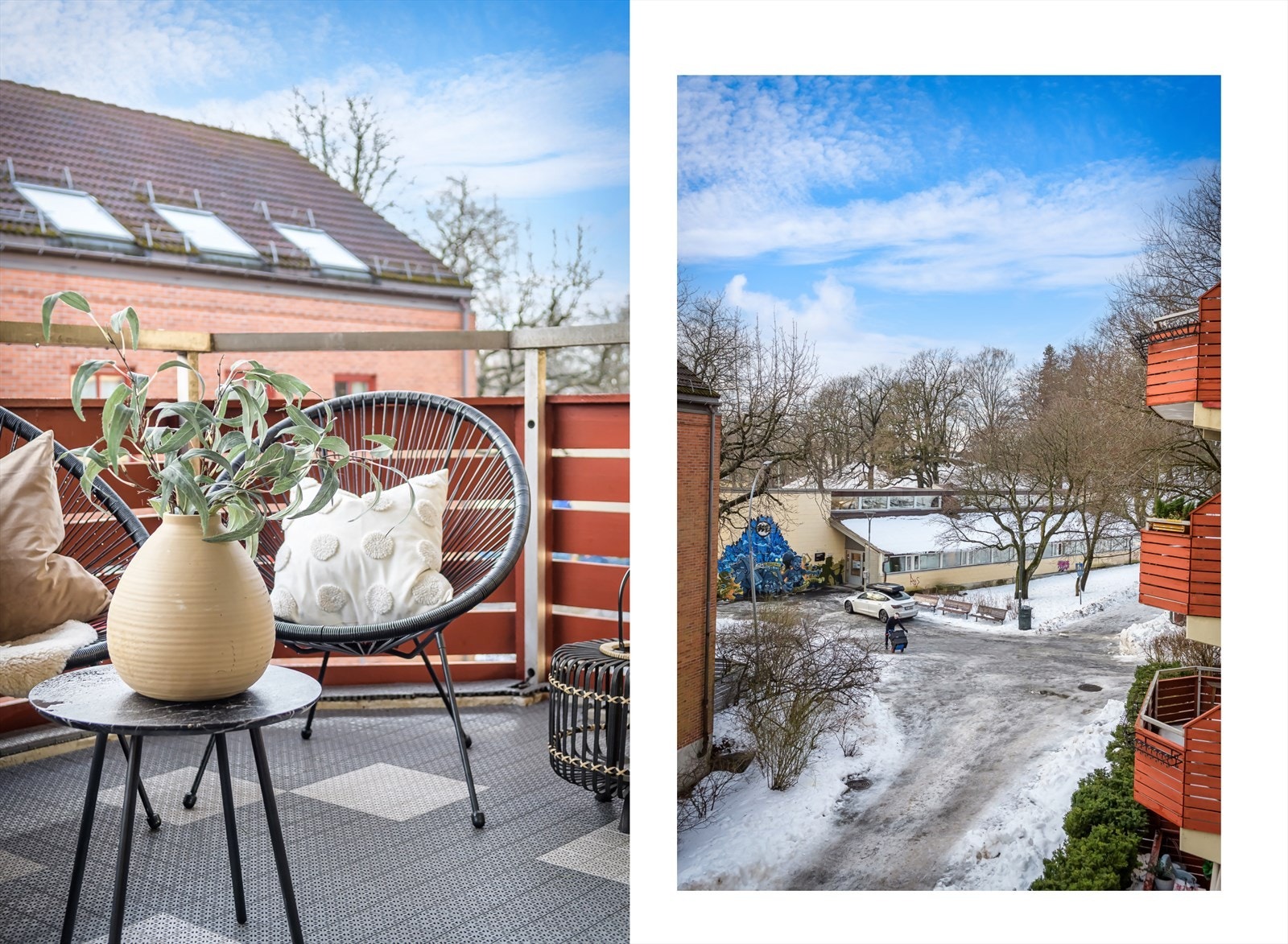 Fra balkongen har du utsikt mot Bjølsenparken! Galleribilde