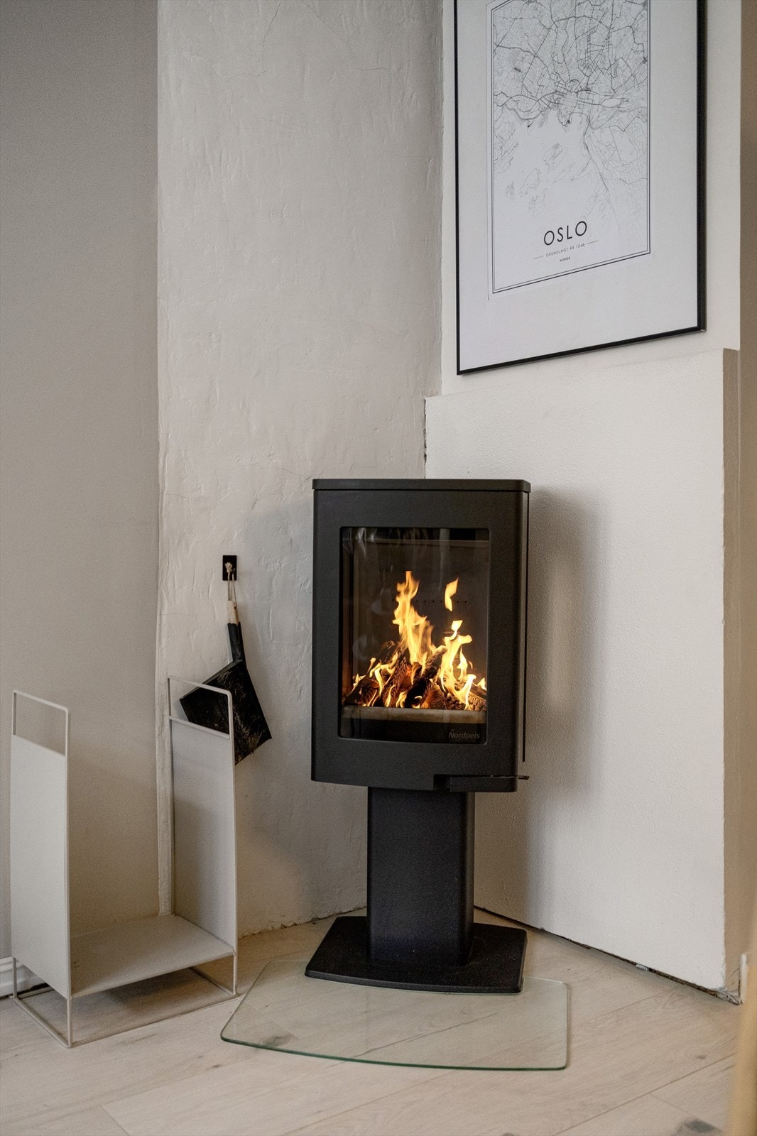 Herlig peisovn i stuen. Galleribilde