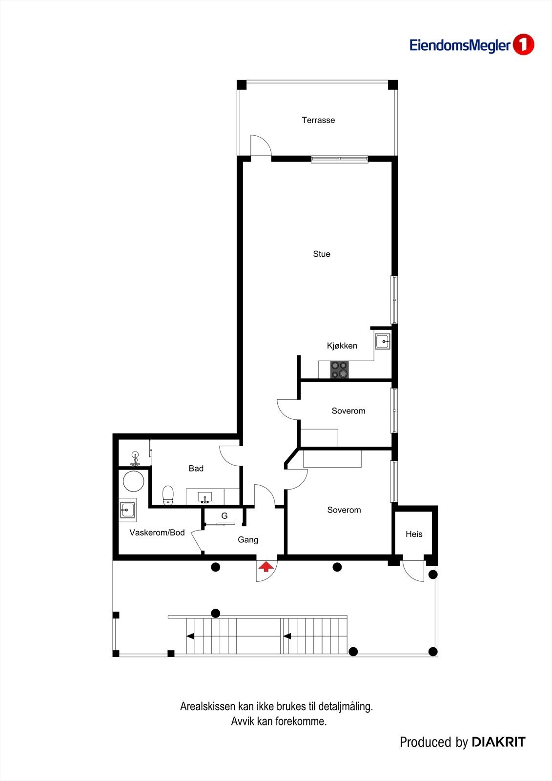 Plantegning leilighet Galleribilde