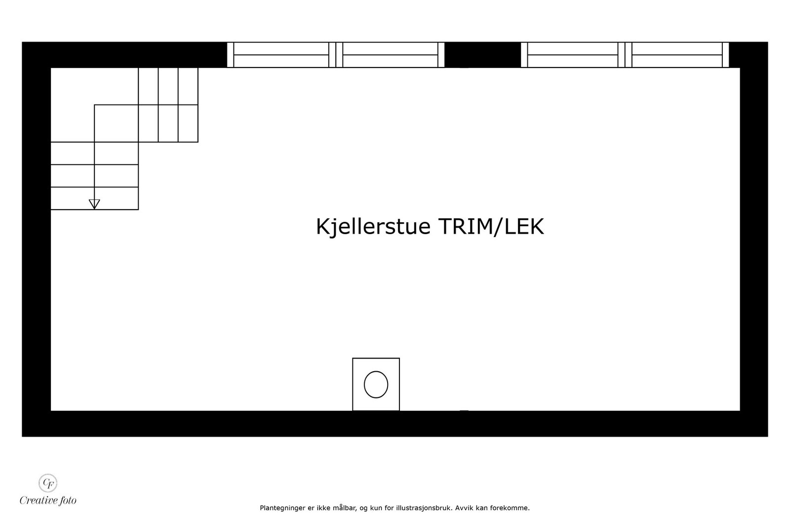 Planskisse kjeller - ikke målbar. Avvik kan forekomme. Galleribilde