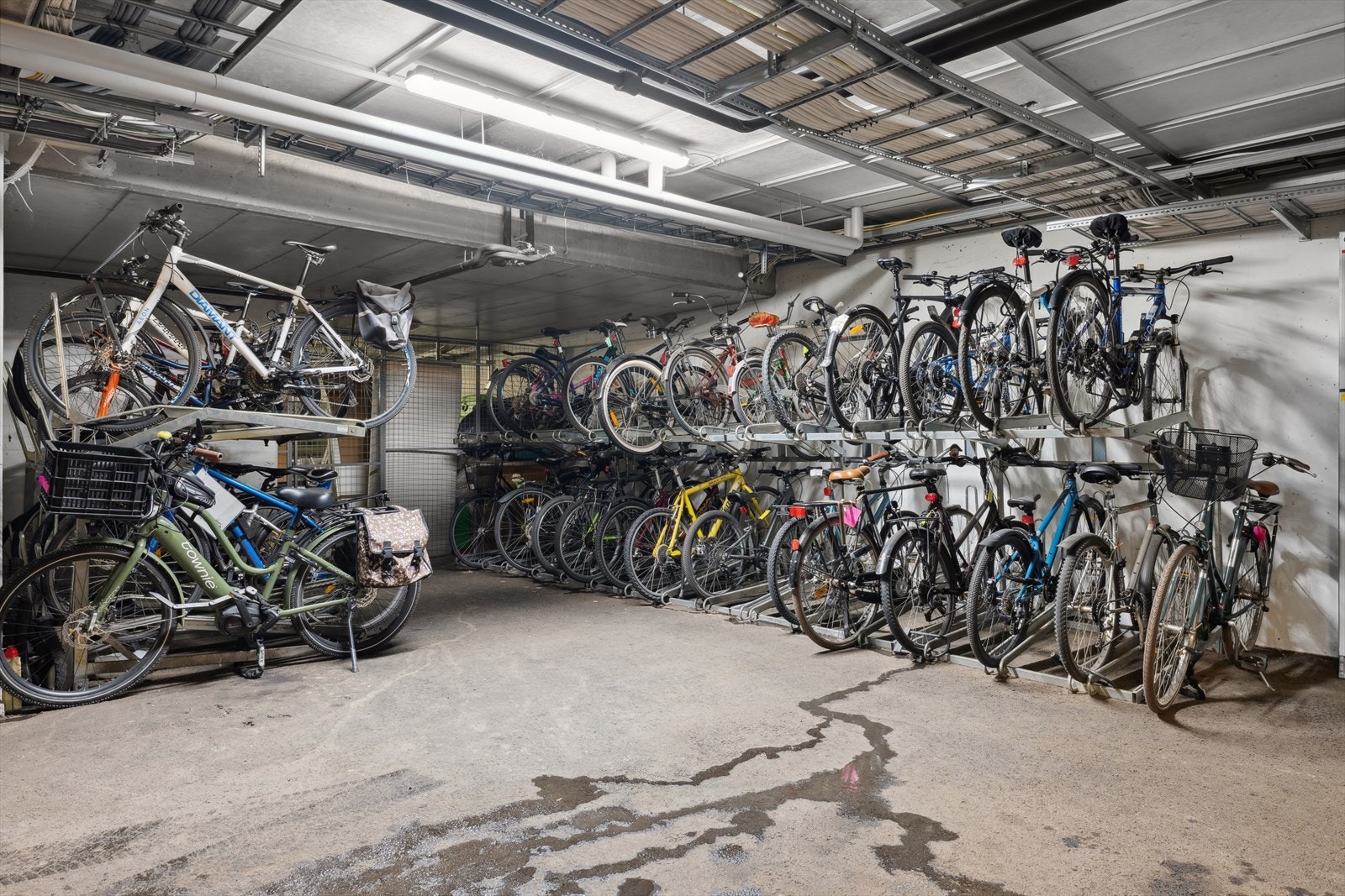Sameiet har felles sykkelparkering i kjeller. Galleribilde