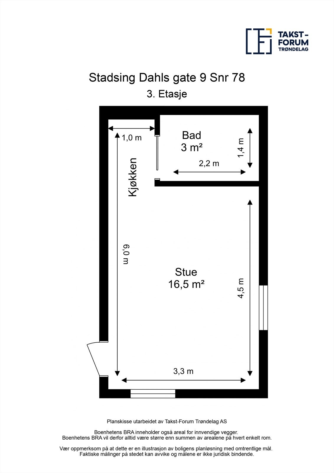 Planskisse 3. etasje Galleribilde
