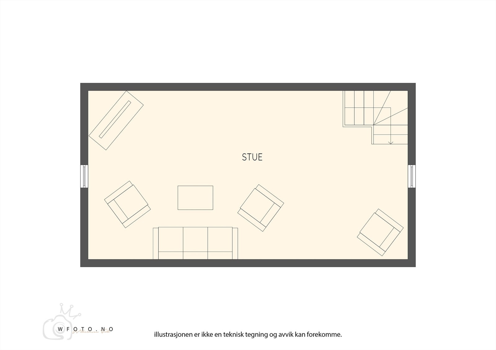 Plantegning loft Galleribilde