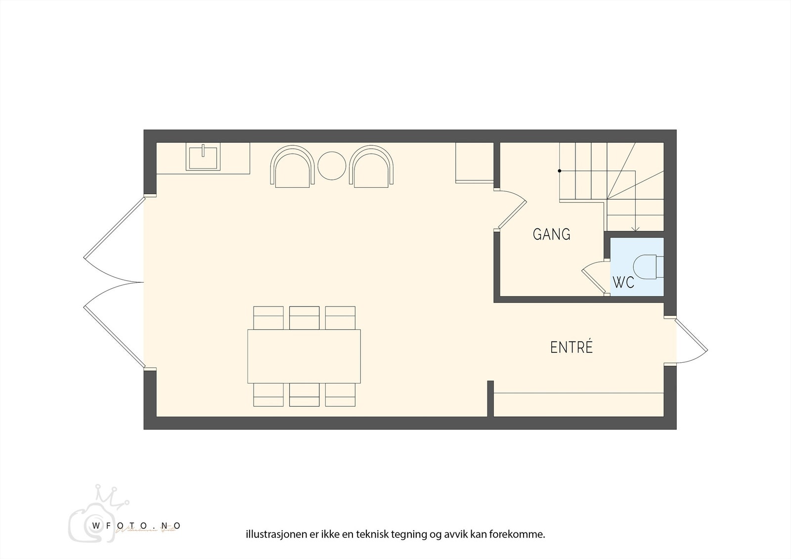 Plantegning 1.etasje Galleribilde