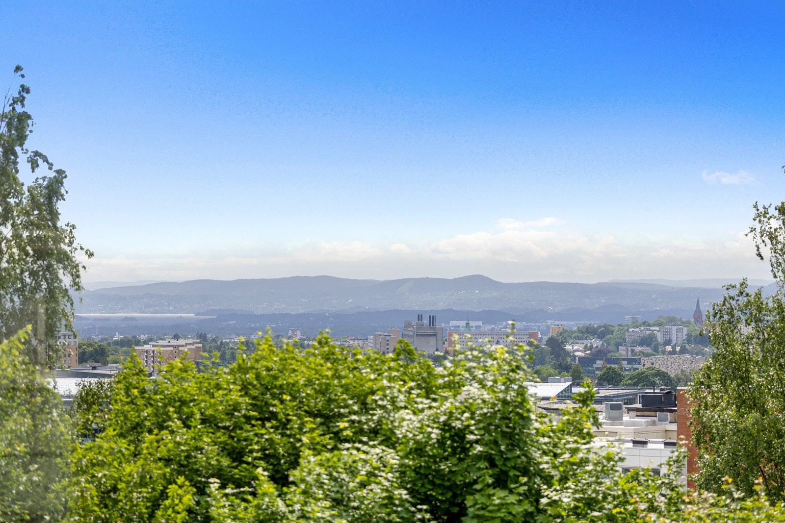 Flott utsikt over byen. Galleribilde