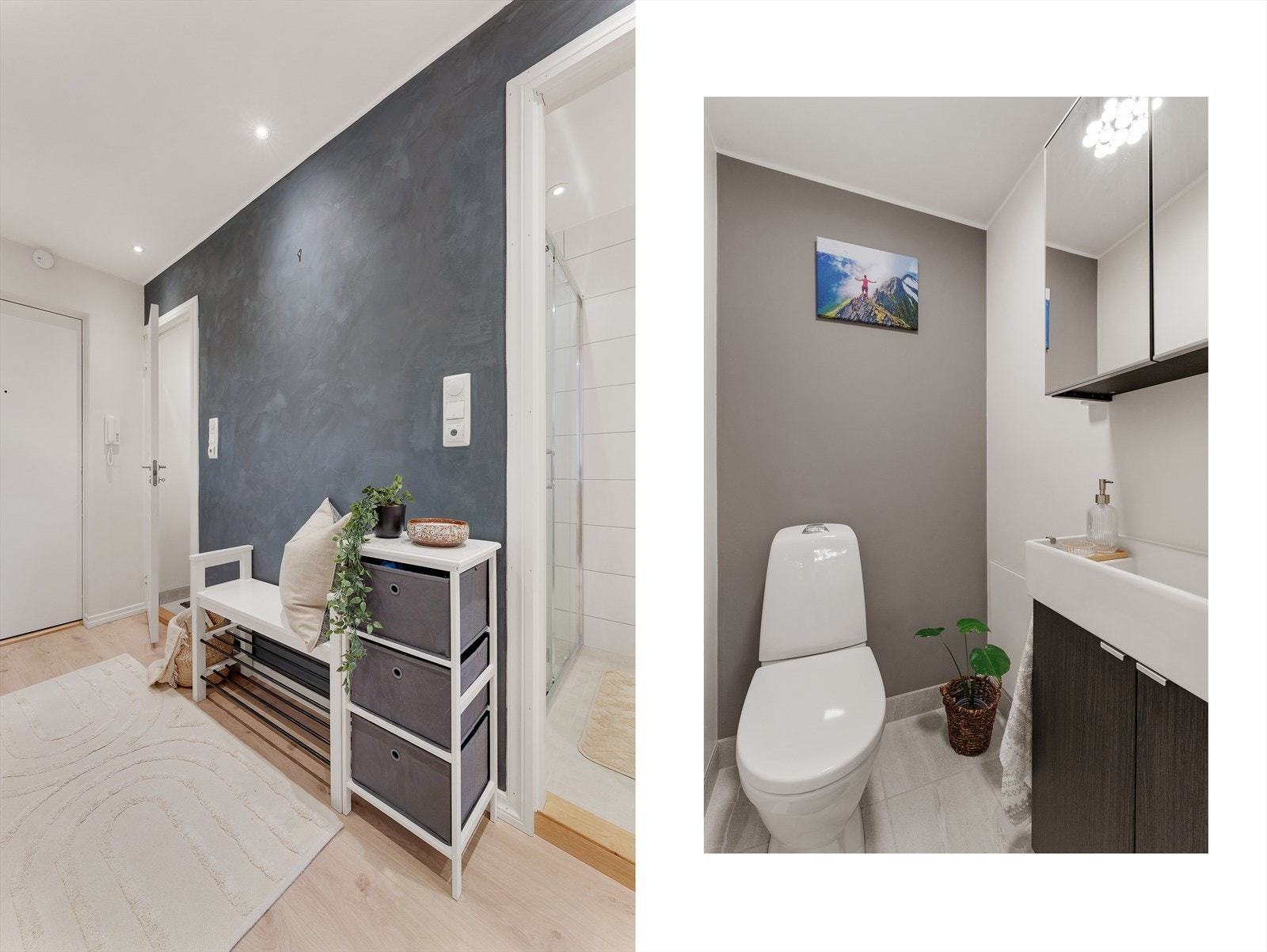 - Separat wc-rom med toalett og servant - Galleribilde