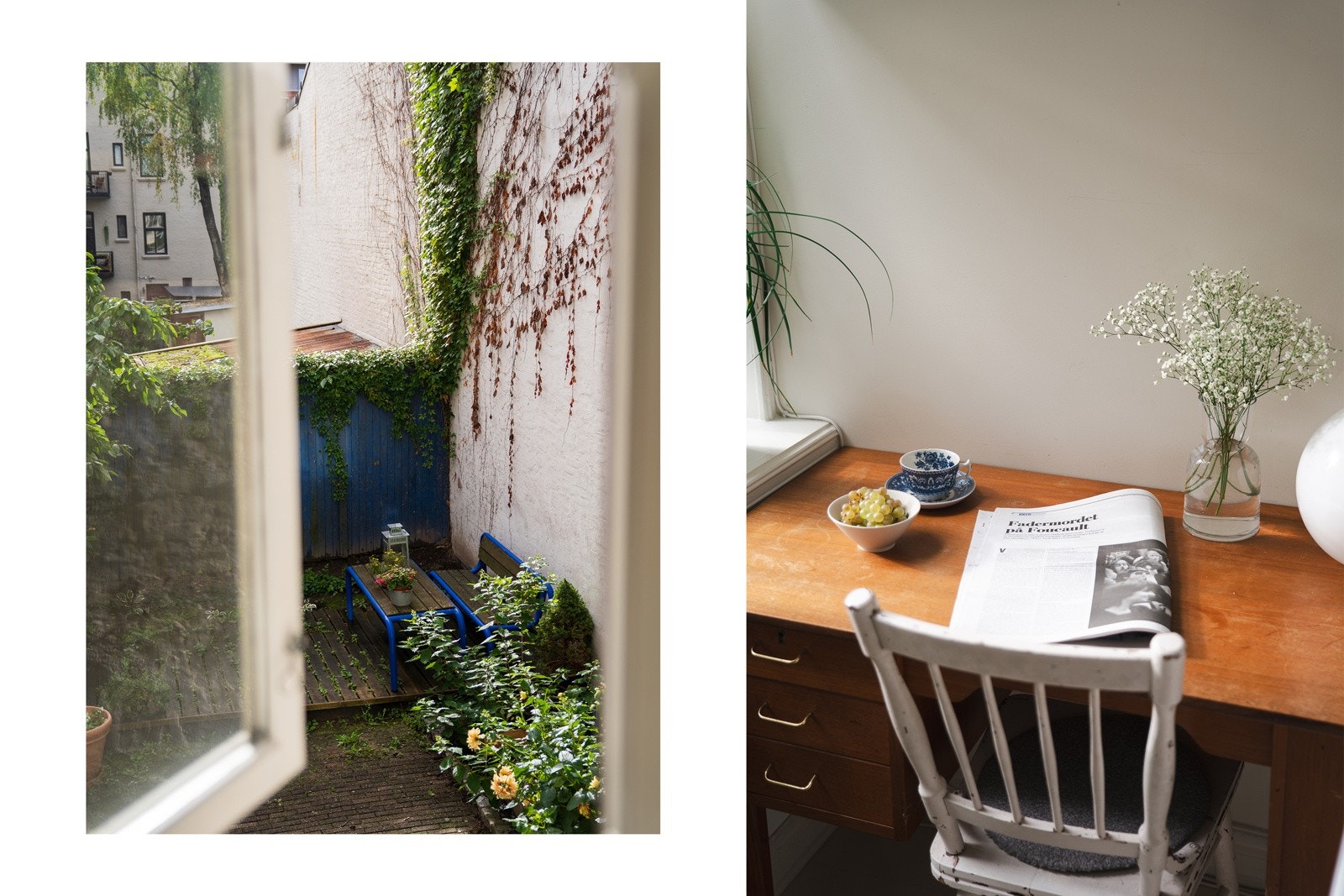 Utsyn mot bakgården fra soverommet. Galleribilde