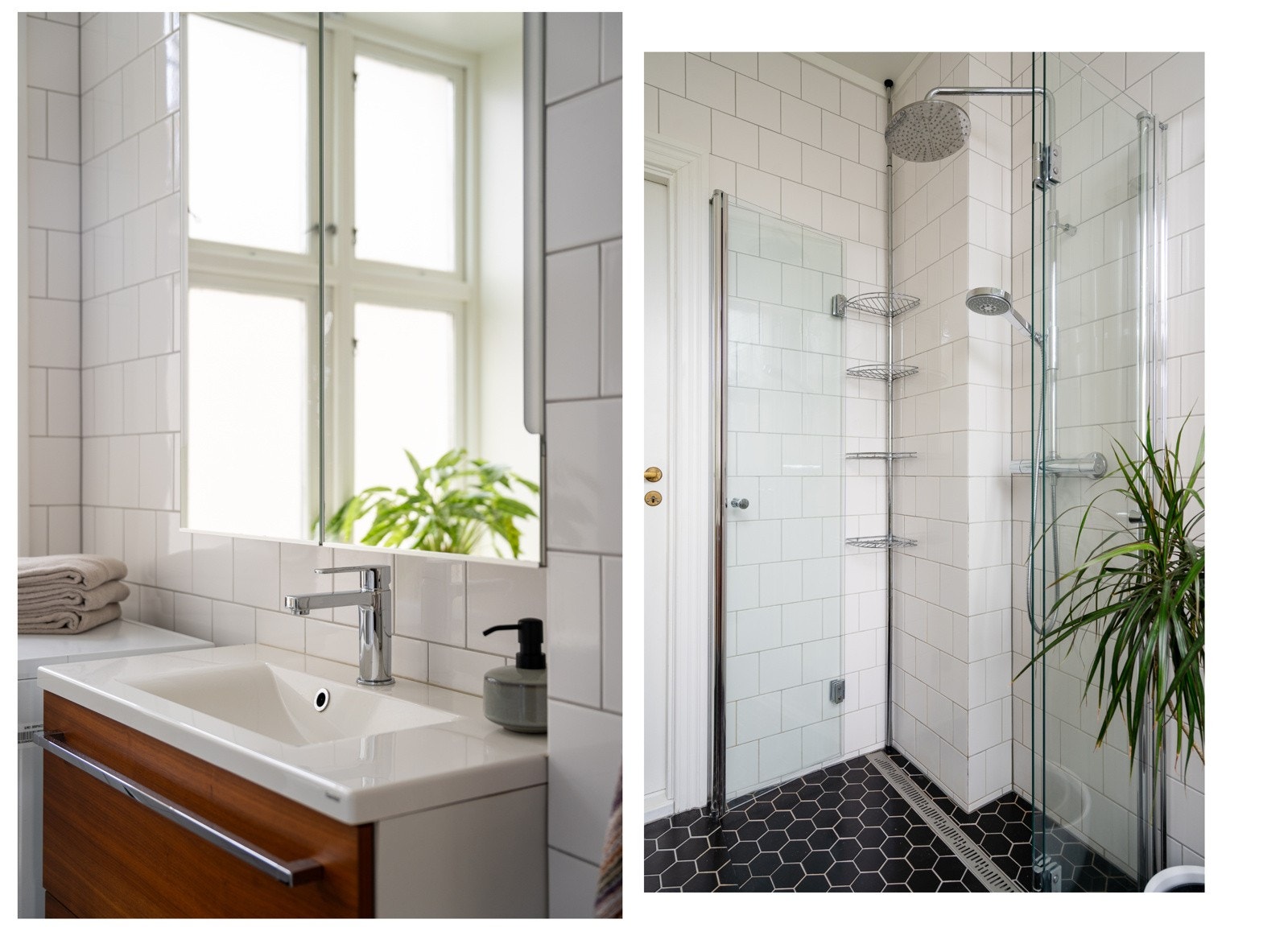 Videre er det opplegg for en vaskemaskin (medfølger kjøpet), så her har du alt du trenger på baderommet! Galleribilde