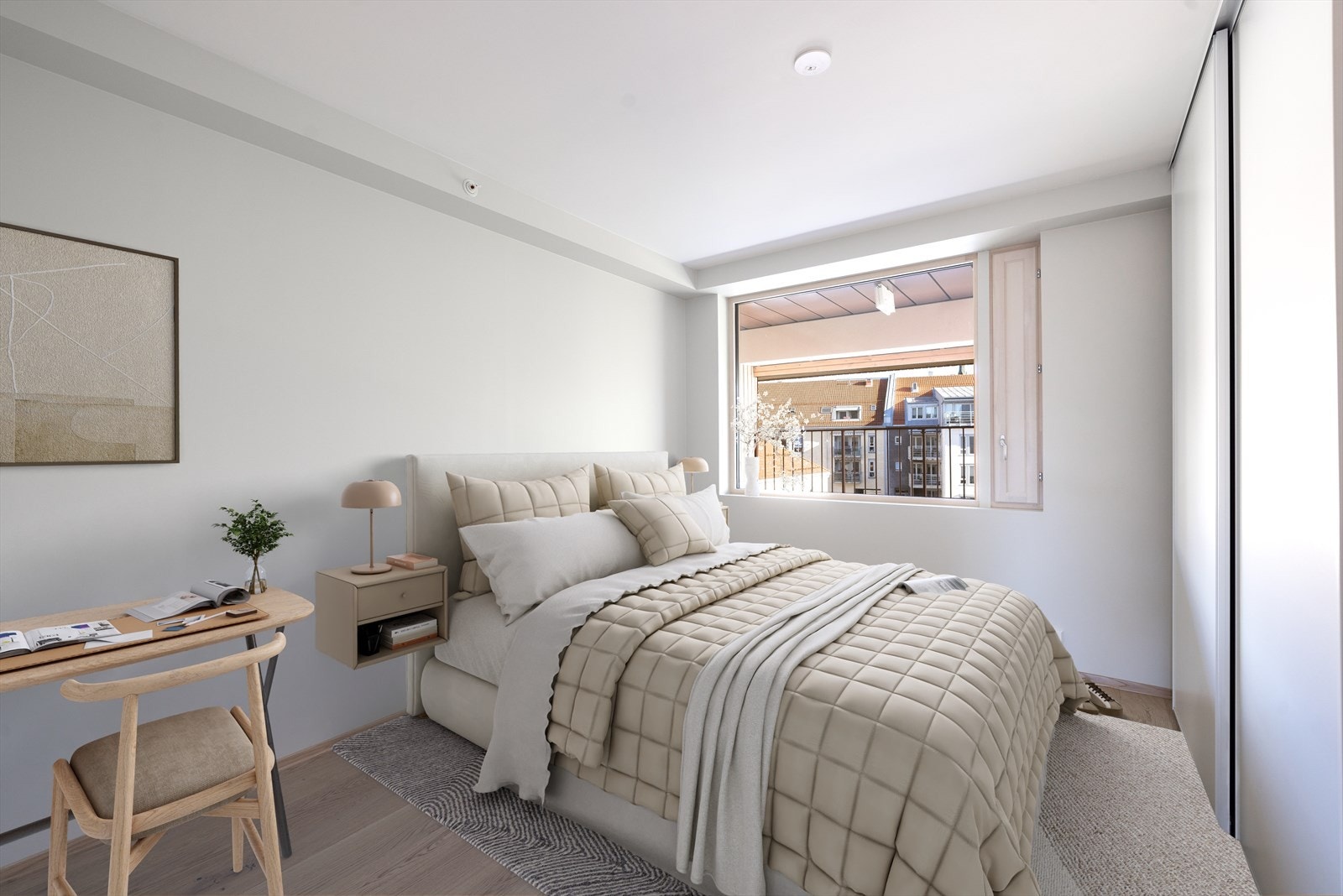 Her er det tenkt på praktiske detaljer og gode løsninger som gir en lettstelt og god bosituasjon.
-Digital møblering - kun en illustrasjon- Galleribilde