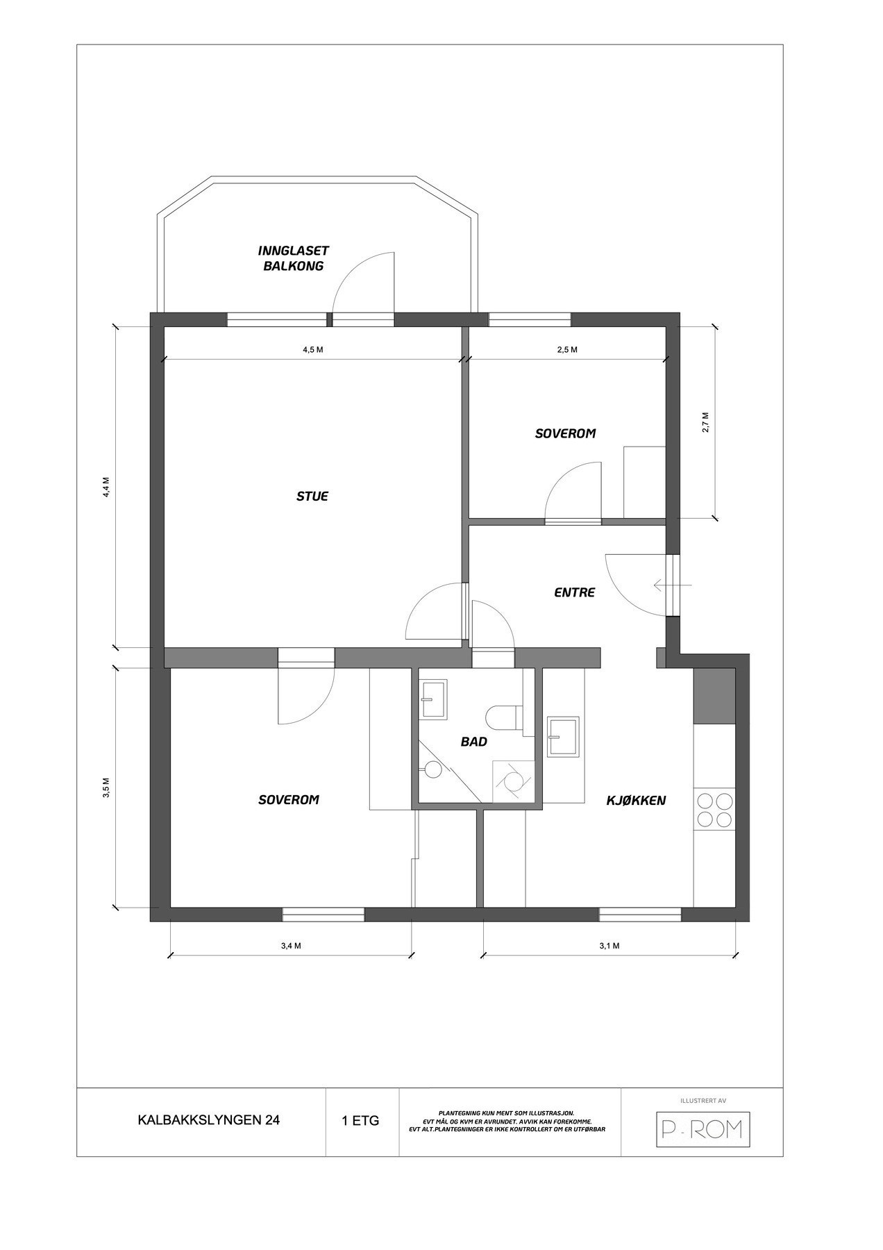 Målbar plantegning Galleribilde